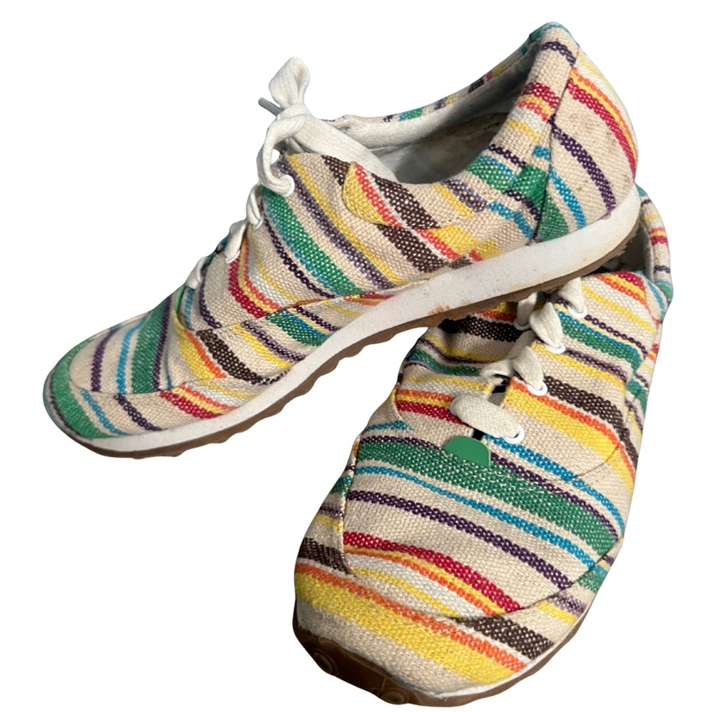 DIMMI Multicolor Striped Jogger Sneakers - Size 7.5